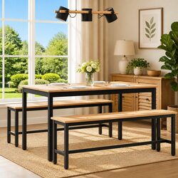 Natural Solid Pine Wood Dining Table 140x80x75cm