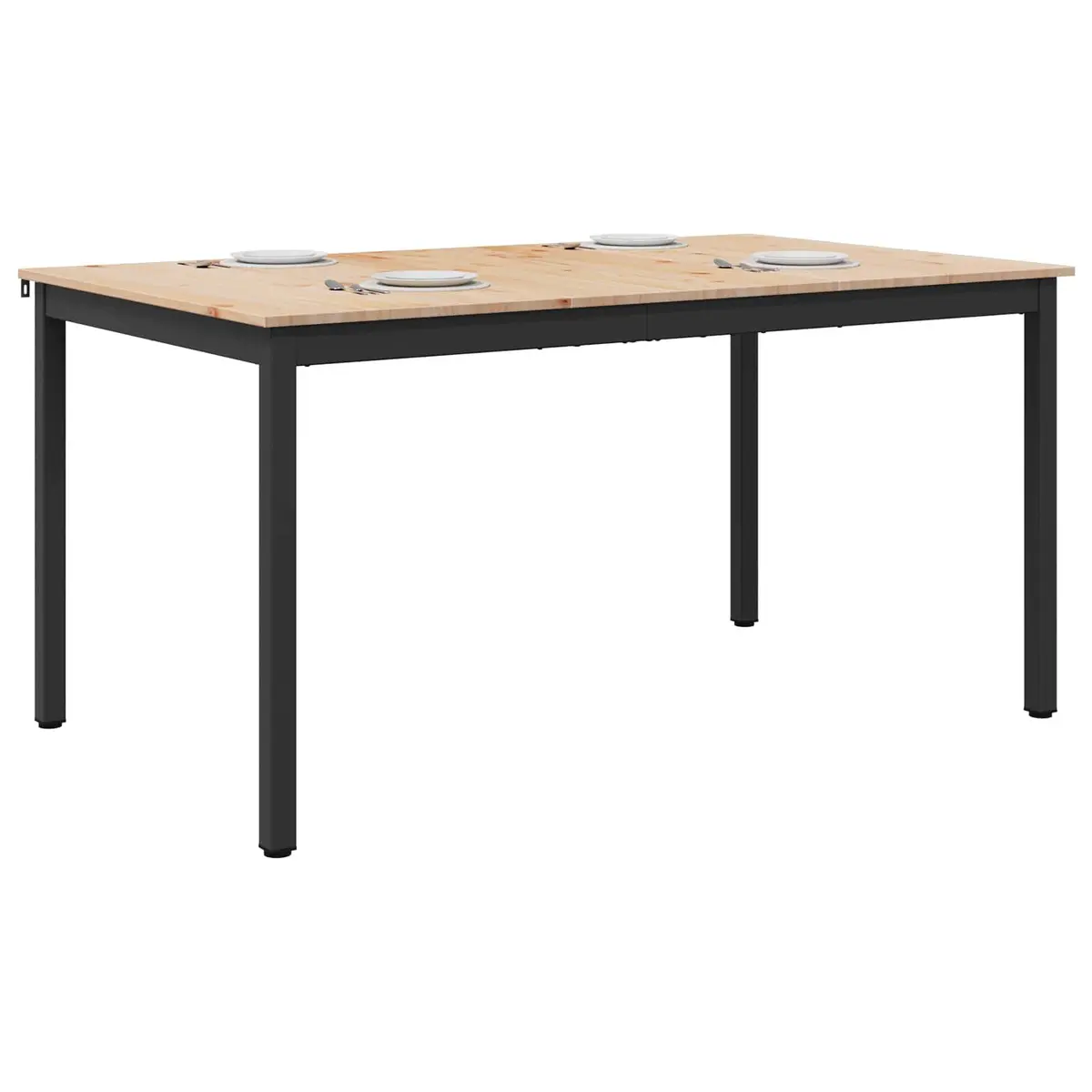 Natural Solid Pine Wood Dining Table 140x80x75cm