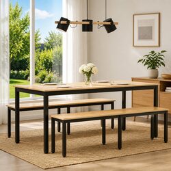 Natural Solid Pine Wood Dining Table 180x90x75cm