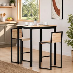 Warm Bar Table 80x80x105cm Solid Pine Wood for Dining
