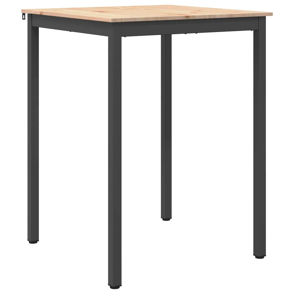 Bar Table Industrial Style 80x80x105cm Solid Pine Wood Metal Base
