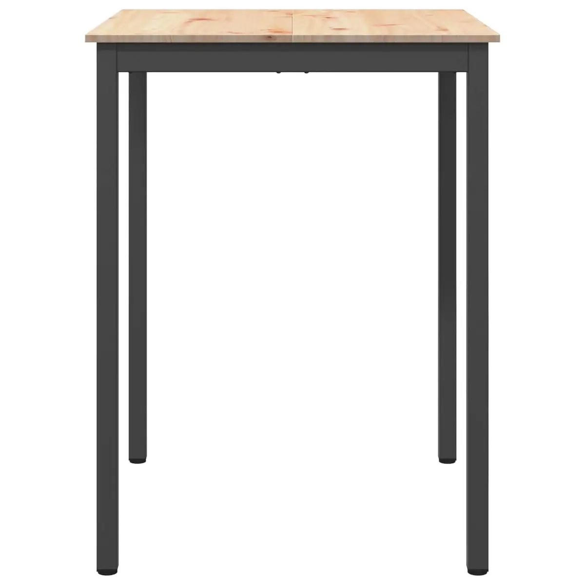 Bar Table Industrial Style 80x80x105cm Solid Pine Wood Metal Base