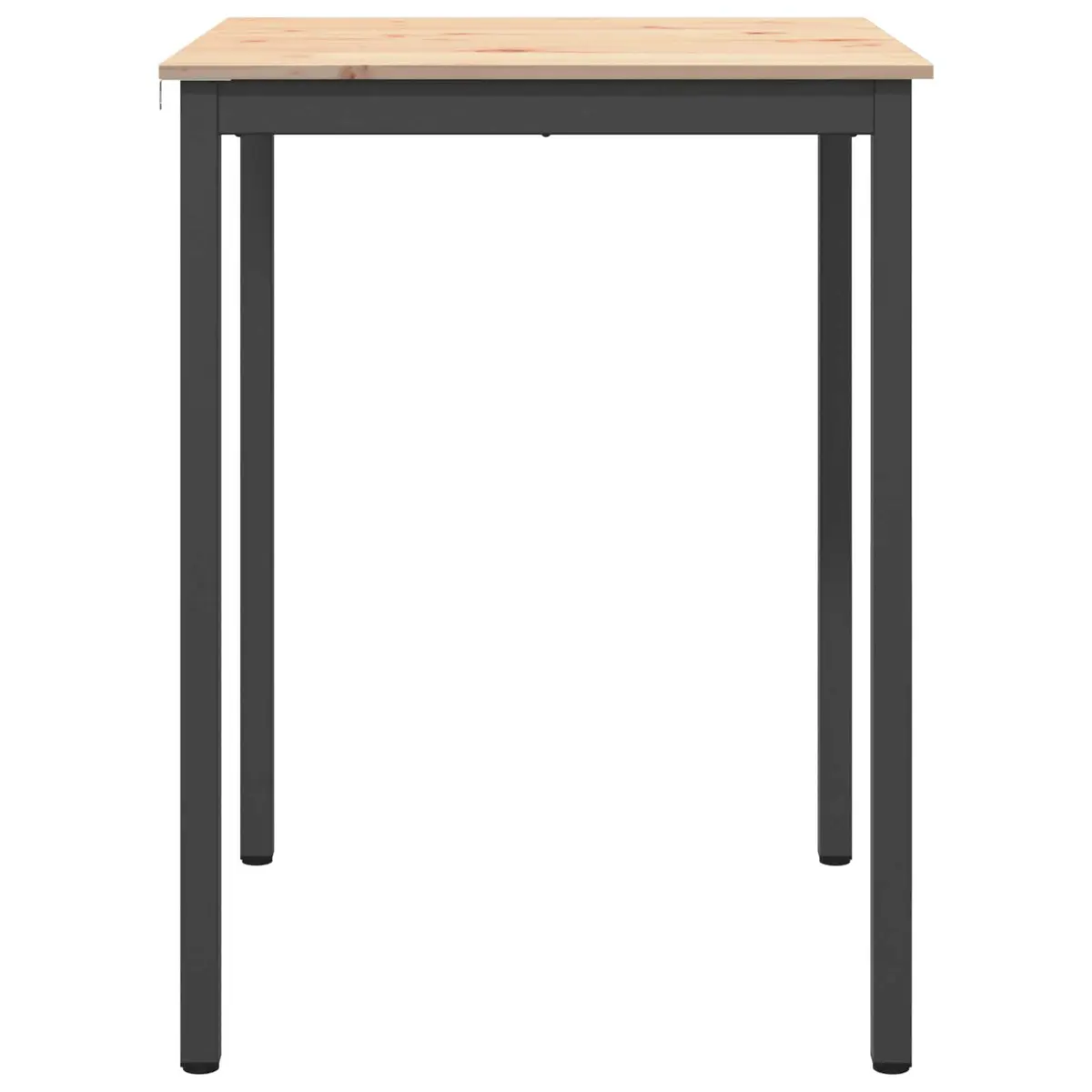 Bar Table Industrial Style 80x80x105cm Solid Pine Wood Metal Base