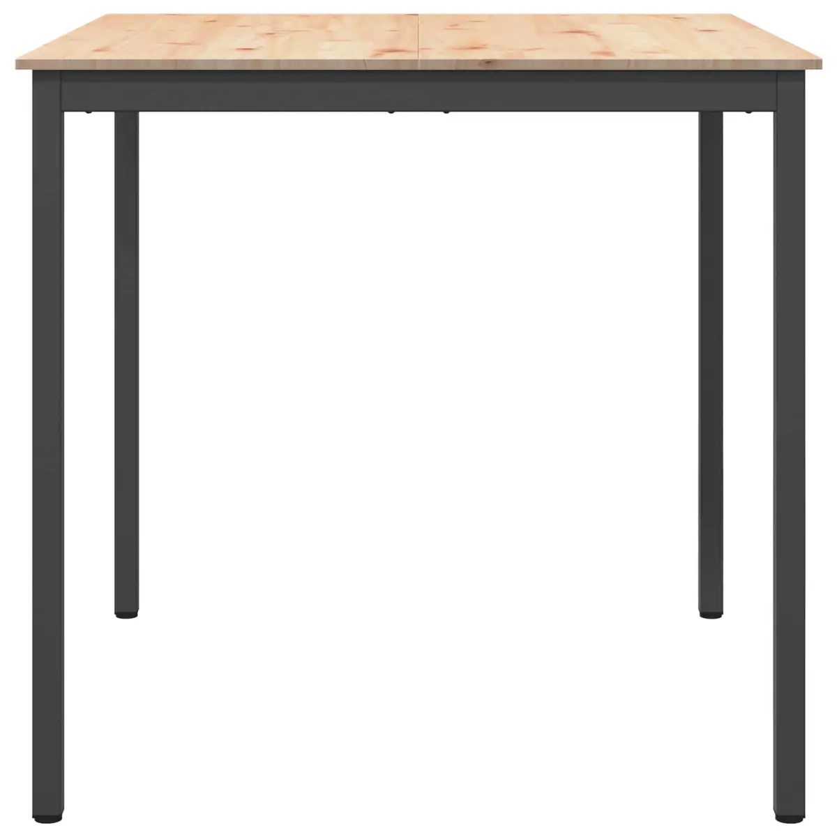 Solid Pine Wood Bar Table with Metal Legs 110cm