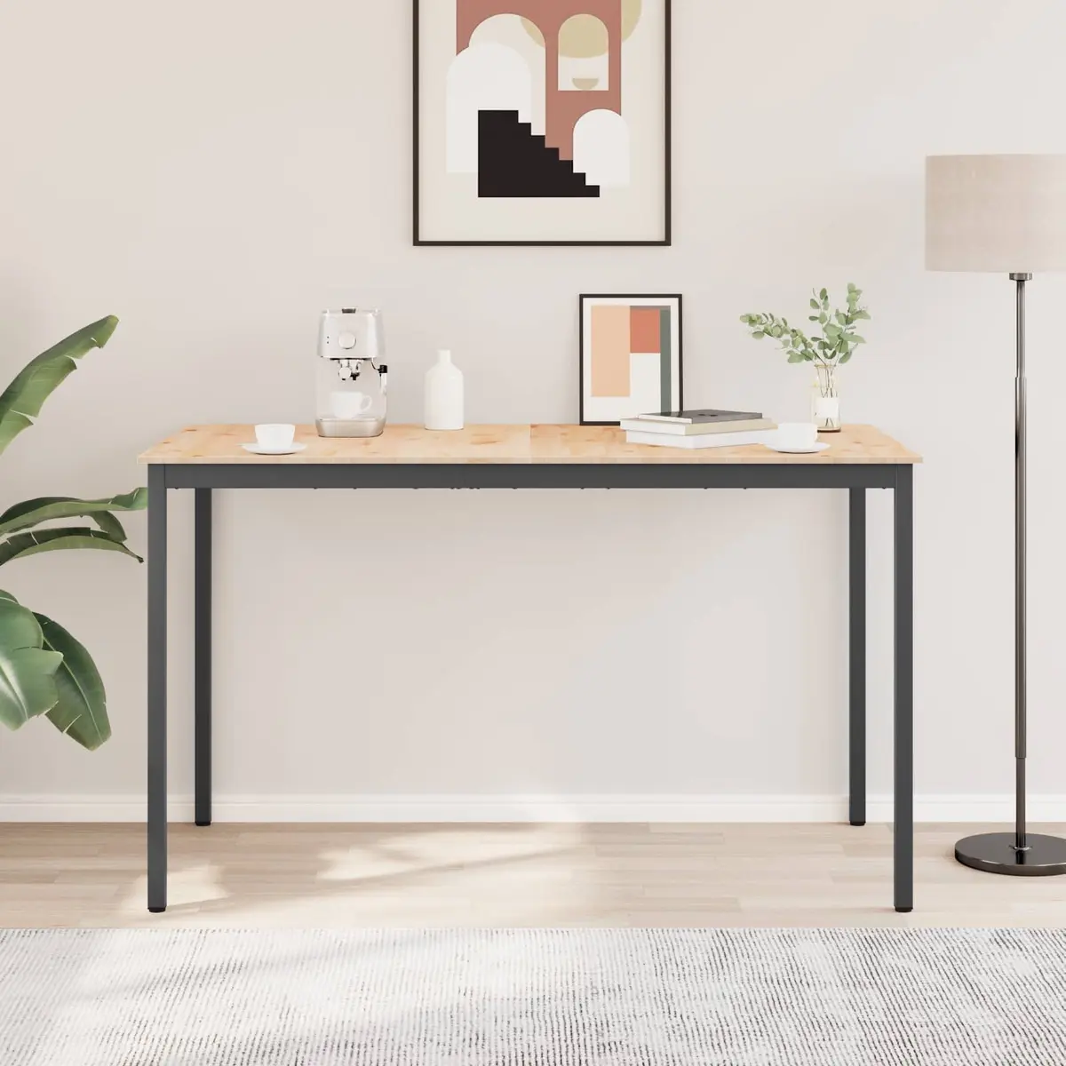 Natural Brown Solid Pine Wood Bar Table 180x90x105cm