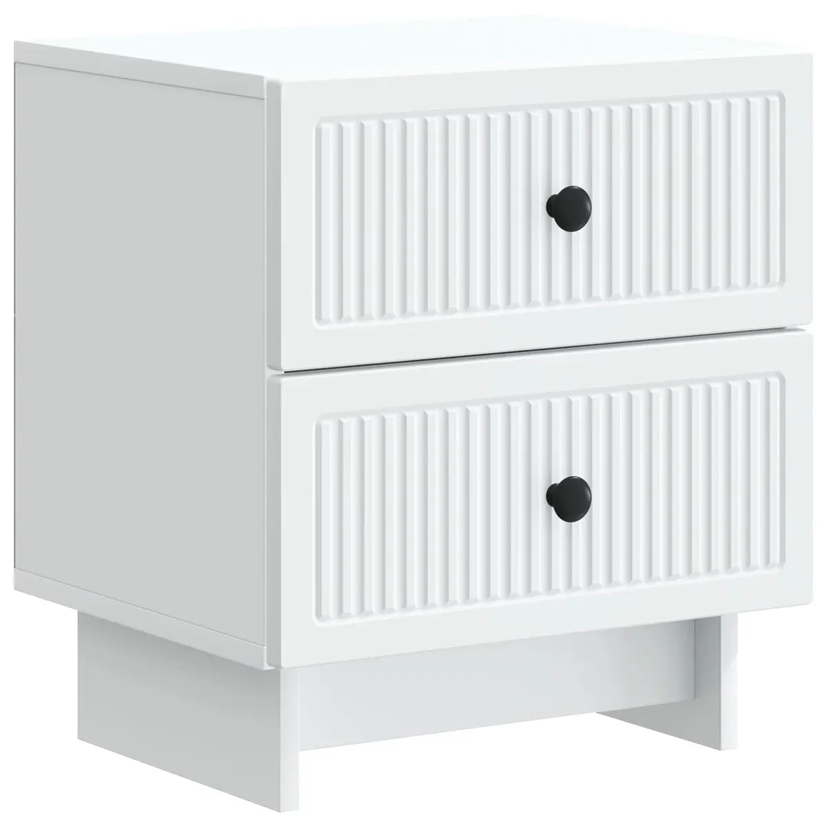 Bedside Cabinet White 43 x 34.5 x 47.5 cm Storage Nightstand Table