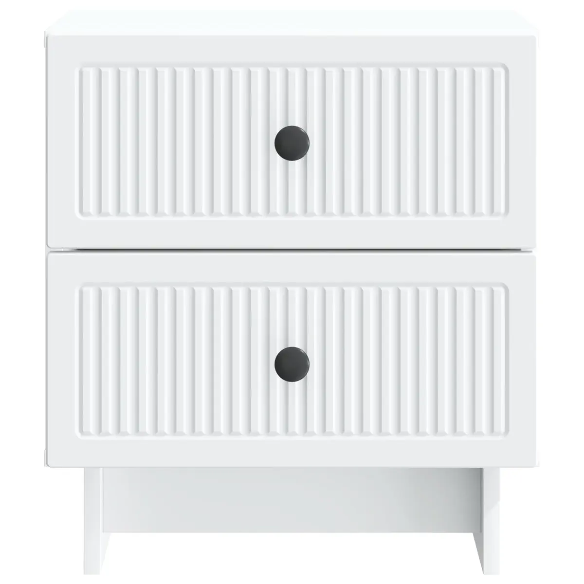 Bedside Cabinet White 43 x 34.5 x 47.5 cm Storage Nightstand Table