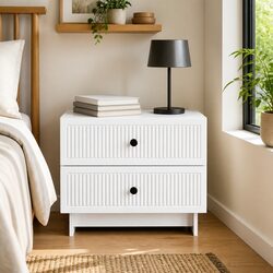 White Modern Bedside Cabinet for Cozy Storage