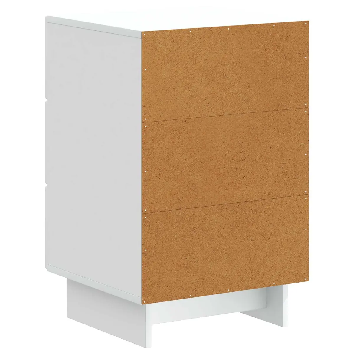 White Bedside Cabinet with Drawers 43x41x66.5cm