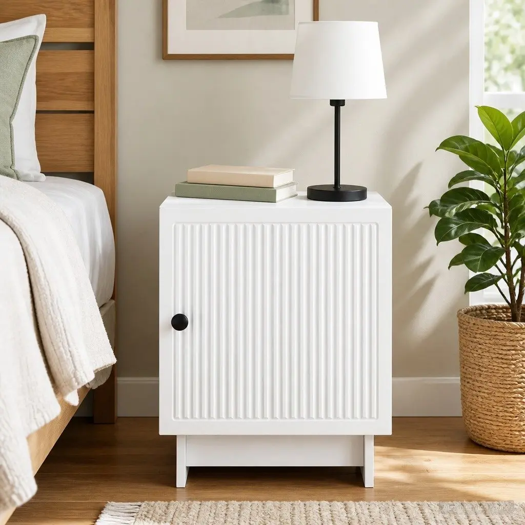 White Bedside Cabinet for Modern Bedrooms