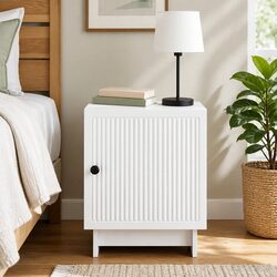 Compact White Bedside Cabinet for Modern Bedrooms