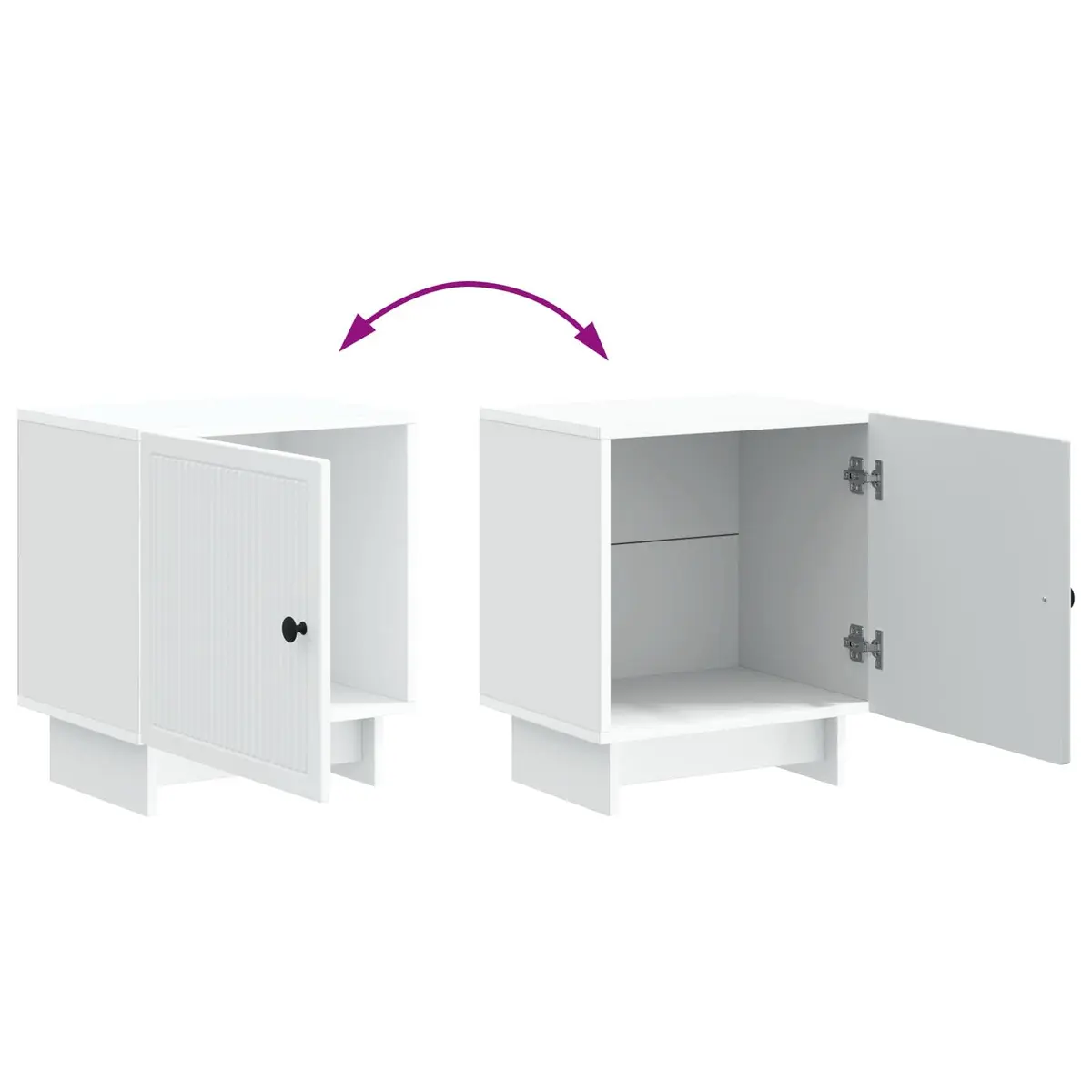 White Bedside Cabinet for Modern Bedrooms