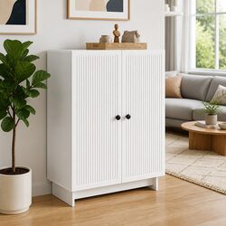 White Vintage-Style Sideboard for Living Spaces