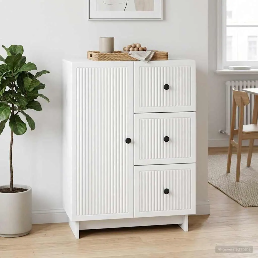 White Sideboard Storage Cabinet for Living Areas