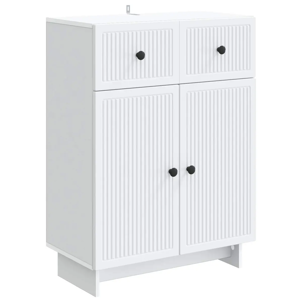 White Sideboard 66x34.5x90cm Storage Cabinet