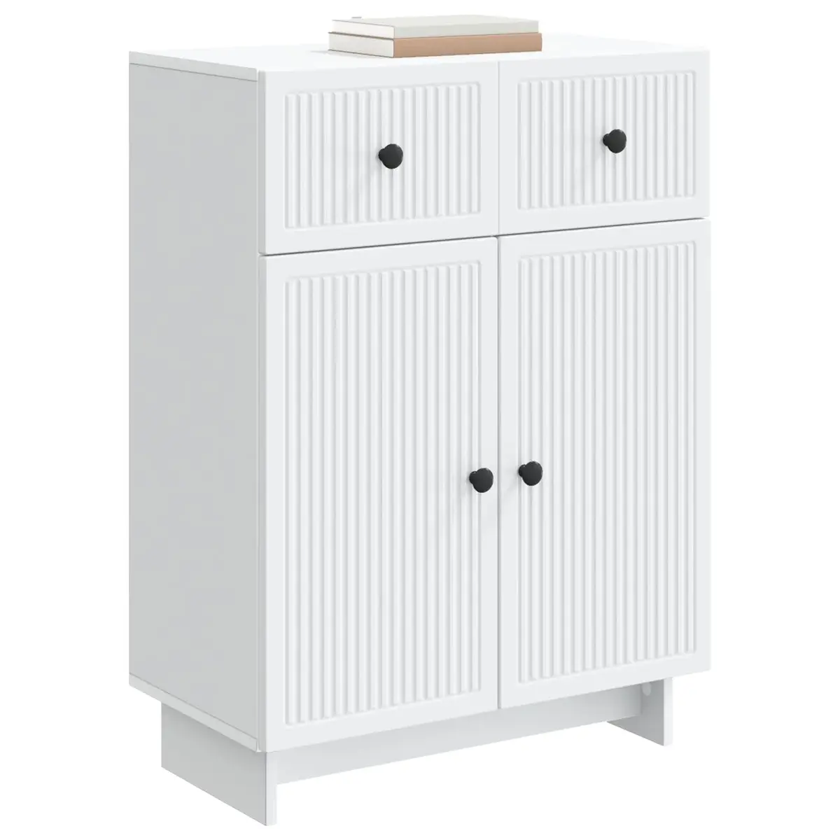 White Sideboard 66x34.5x90cm Storage Cabinet