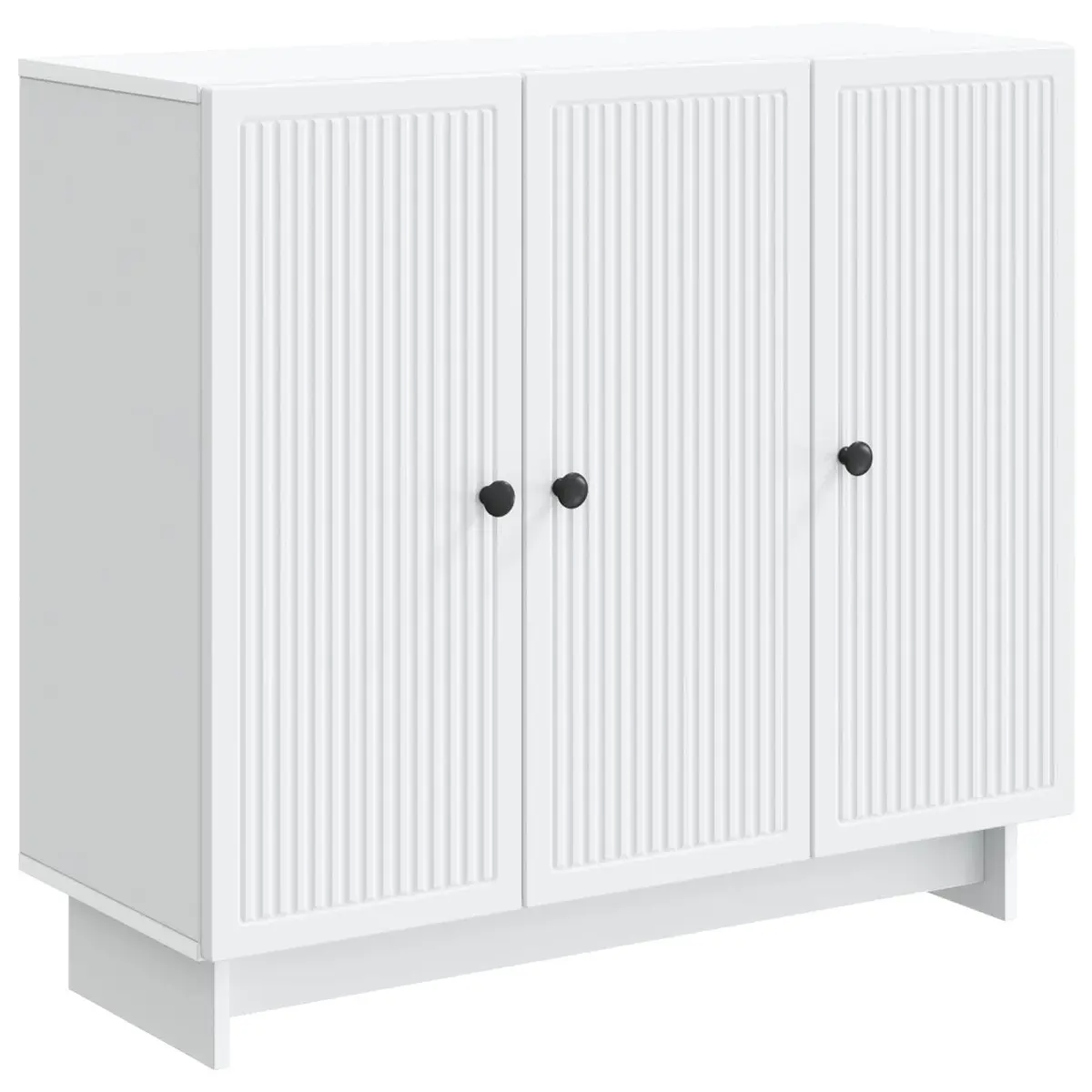 Sideboard White Rectangular Engineered Wood Storage Cabinet