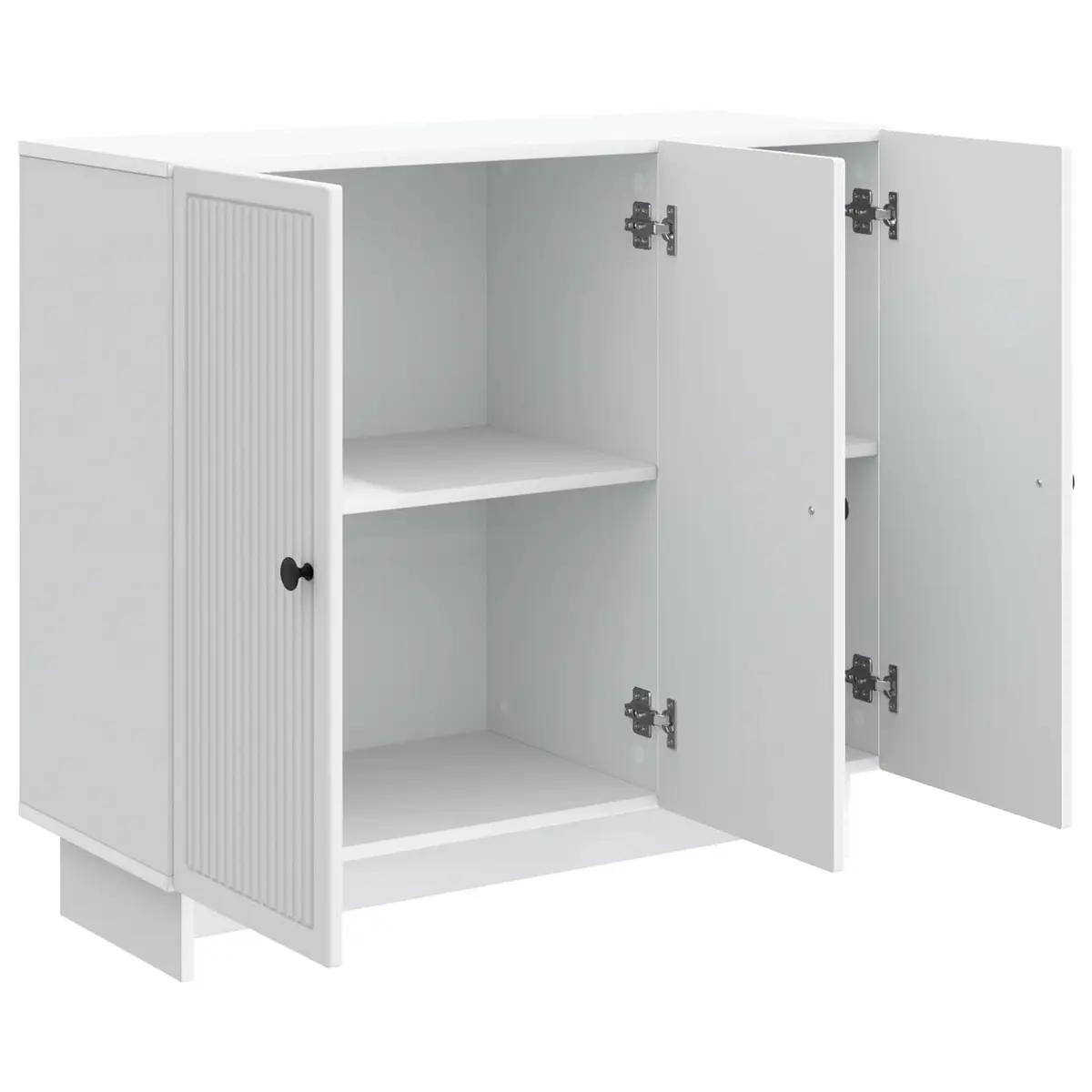 Sideboard White Rectangular Engineered Wood Storage Cabinet