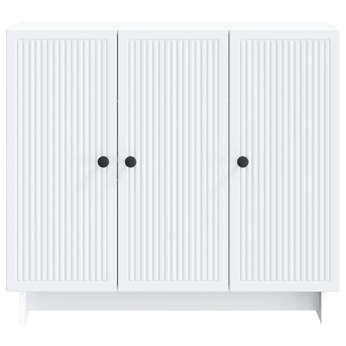 Sideboard White Rectangular Engineered Wood Storage Cabinet