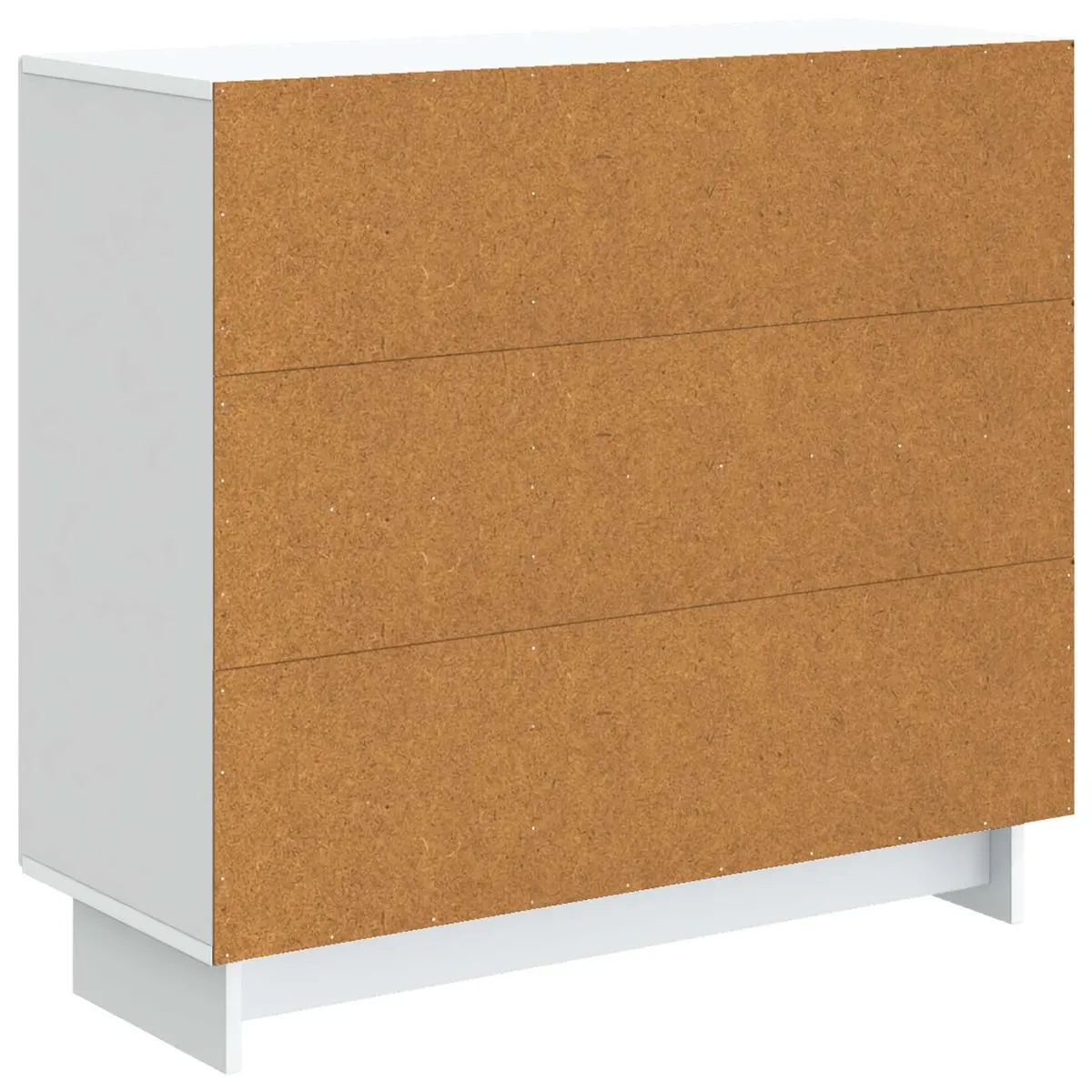 Sideboard White Rectangular Engineered Wood Storage Cabinet