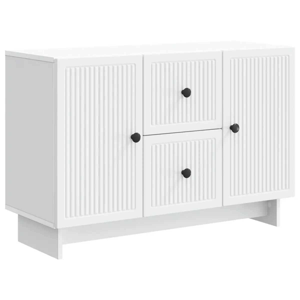 White Sideboard Storage Cabinet with Drawers