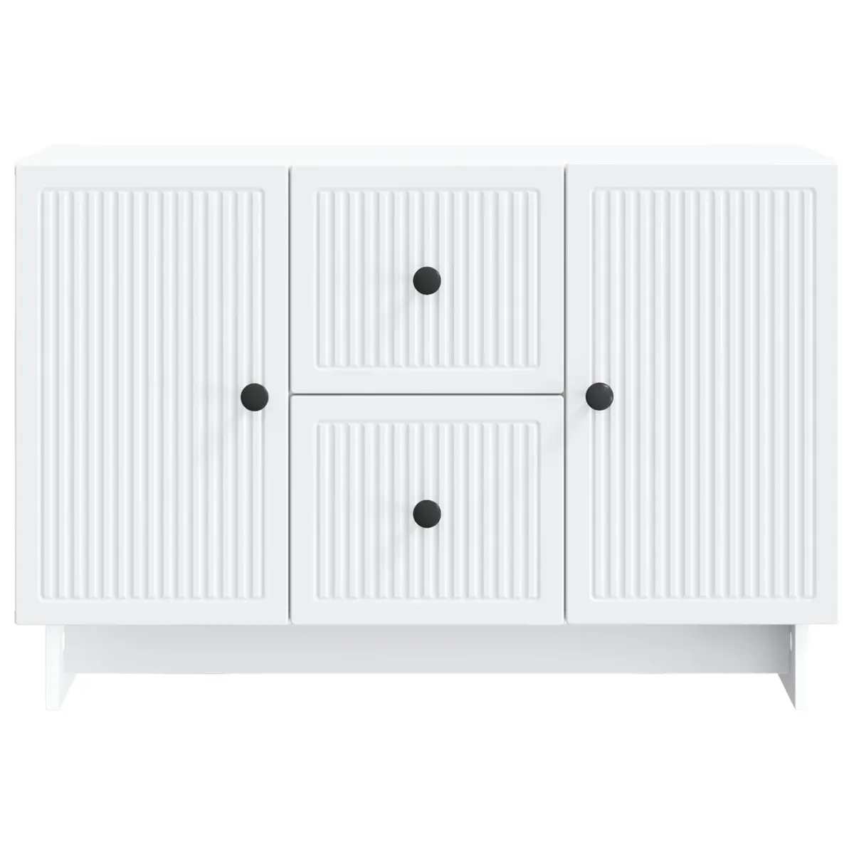 White Sideboard Storage Cabinet with Drawers