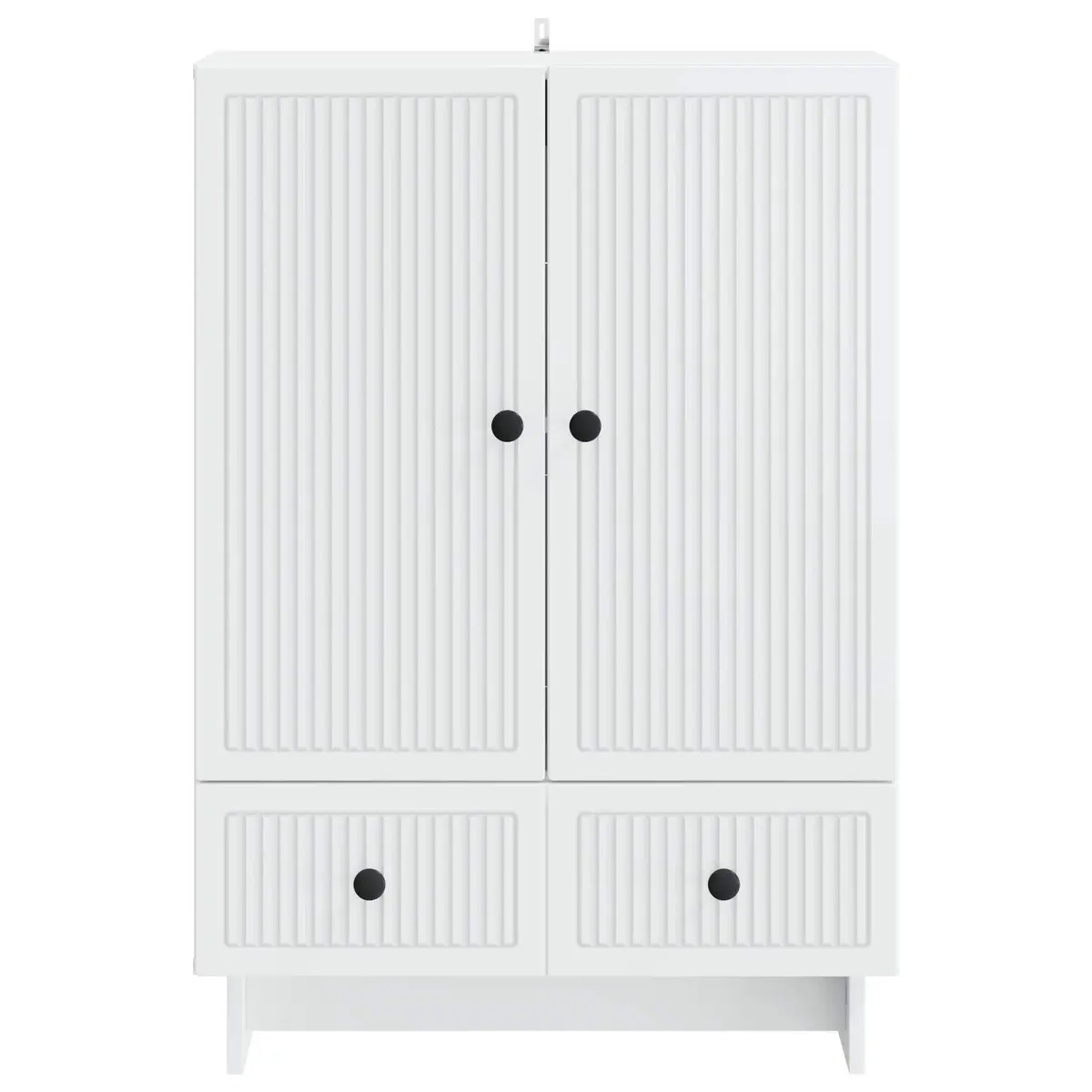 White Sideboard Storage Cabinet with Drawers