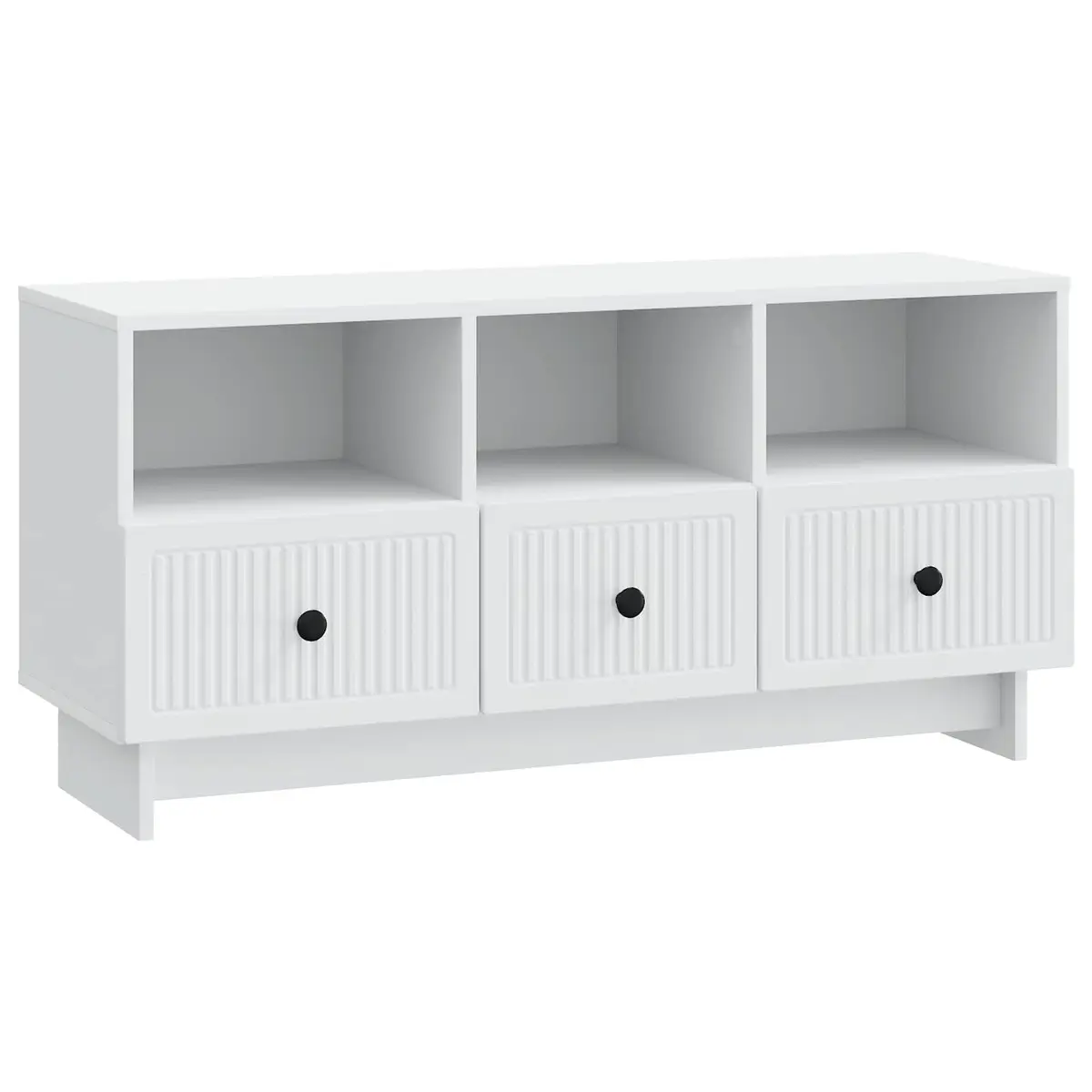 White TV Cabinet with Drawer for Living Rooms
