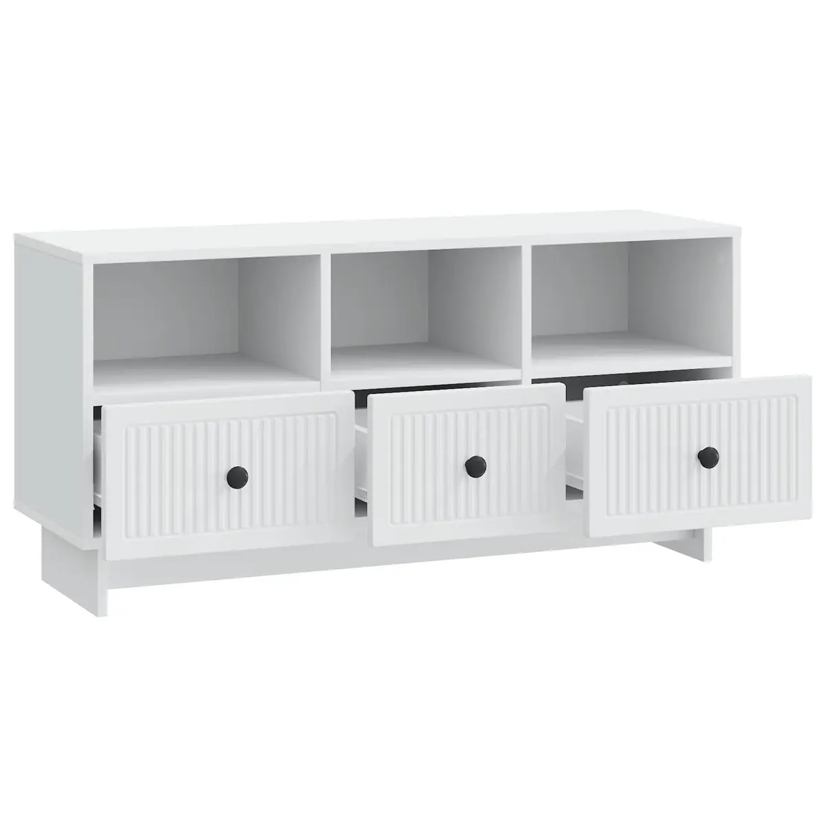 White TV Cabinet with Drawer for Living Rooms