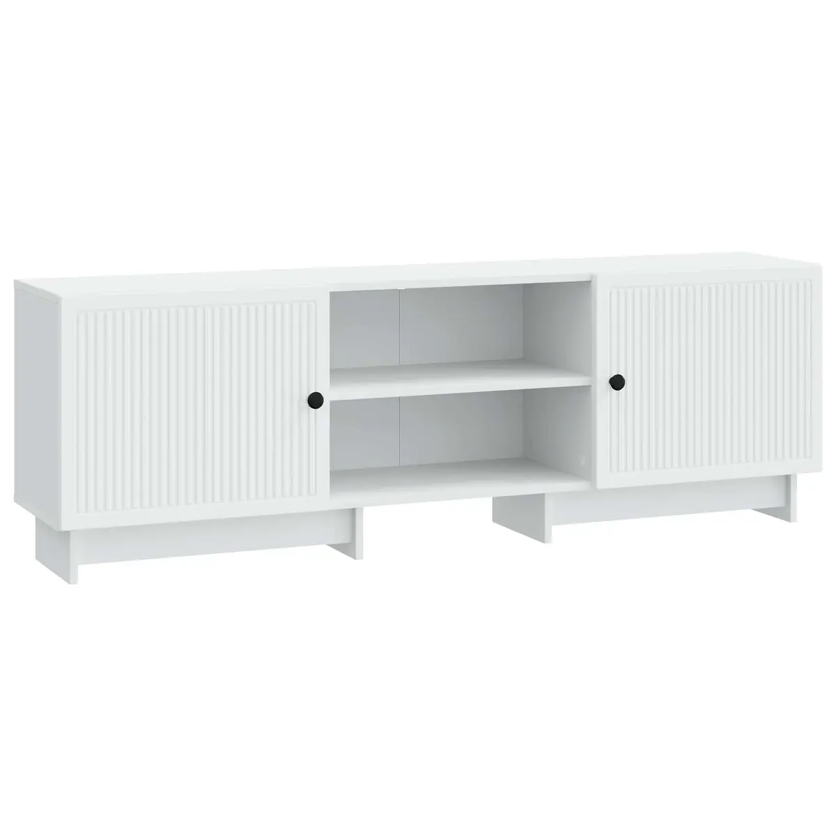 White TV Cabinet in Vintage Style 150 x 31 x 50 cm