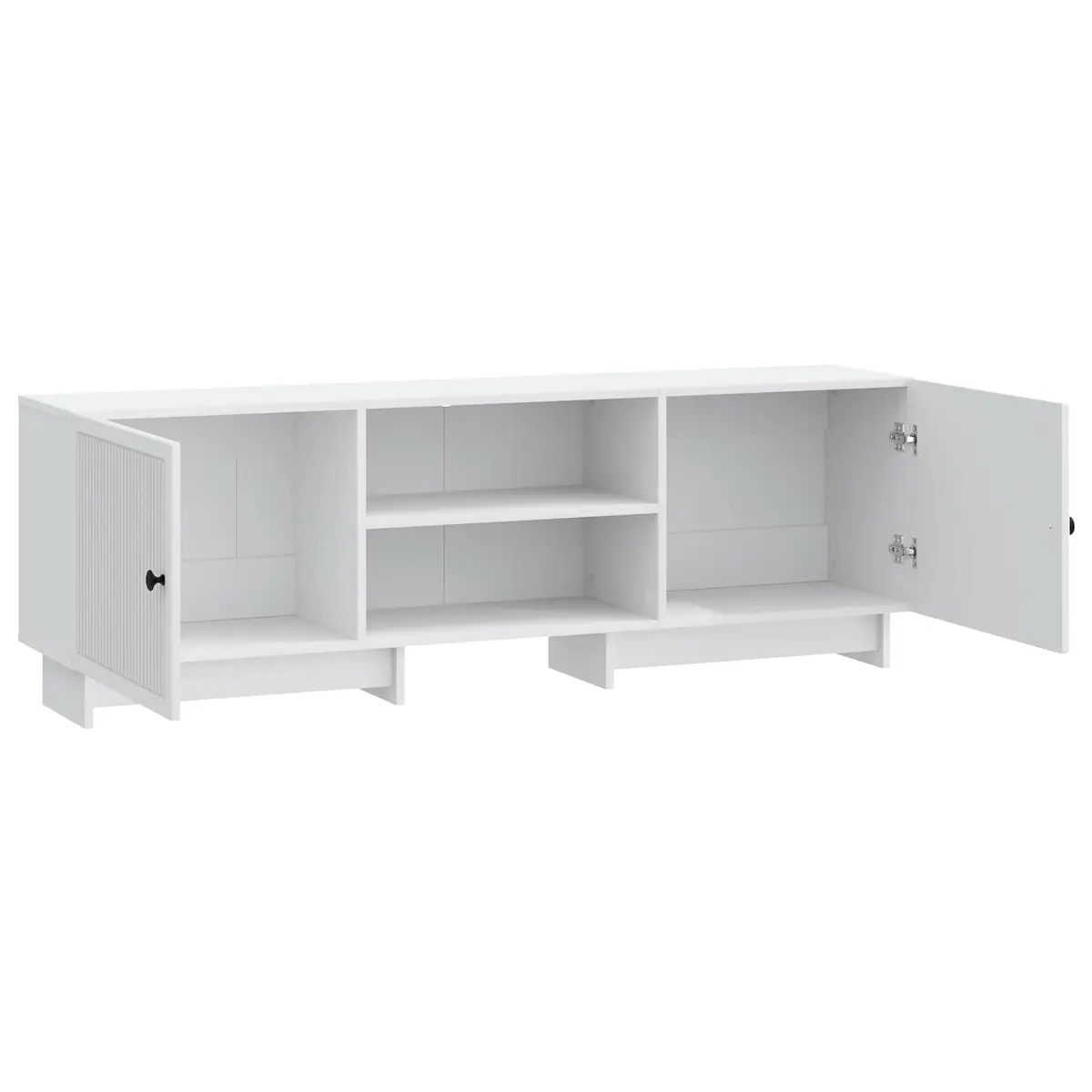 White TV Cabinet in Vintage Style 150 x 31 x 50 cm
