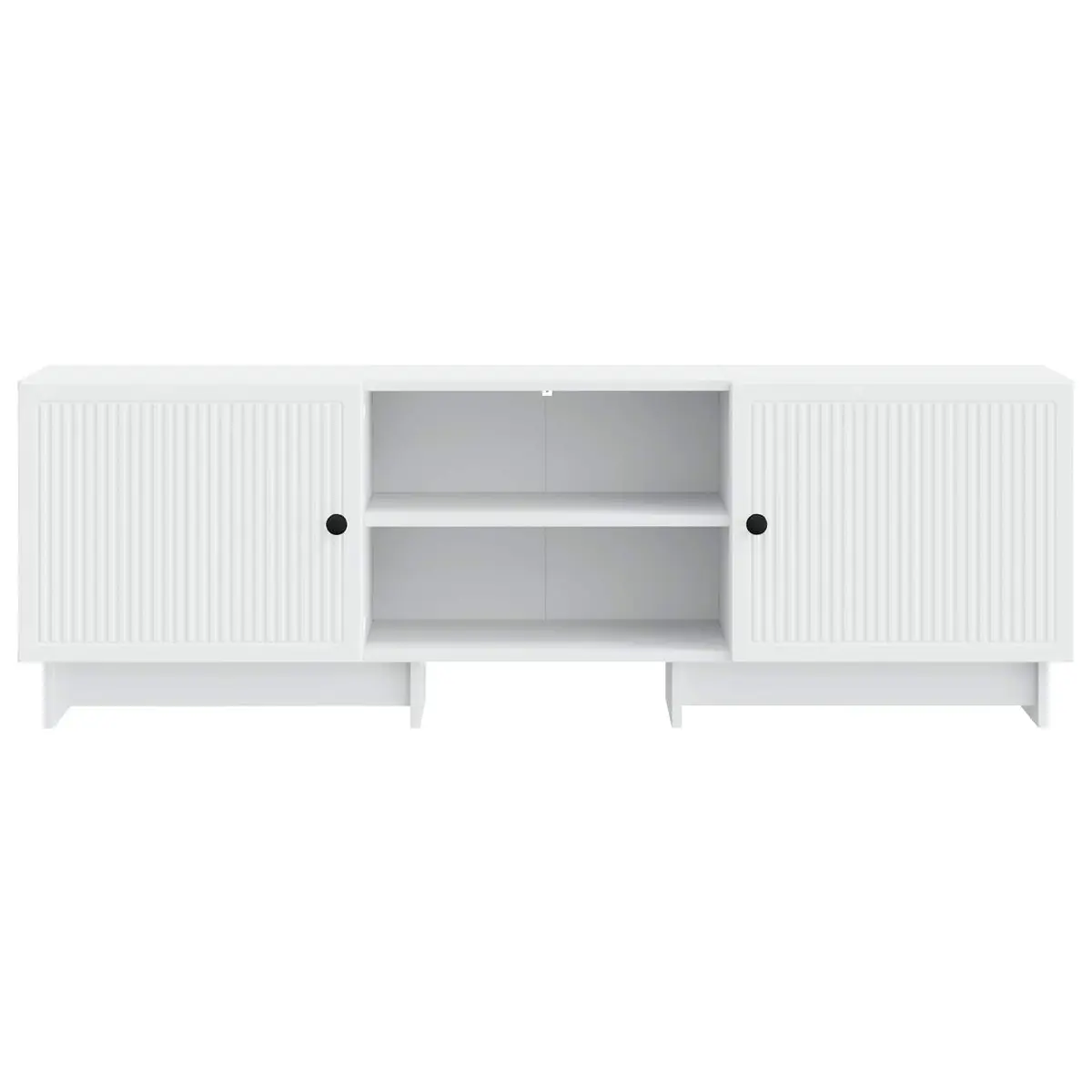 White TV Cabinet in Vintage Style 150 x 31 x 50 cm