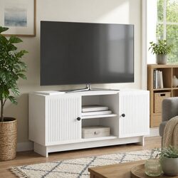 Stylish White TV Cabinet for Comfortable Living Rooms
