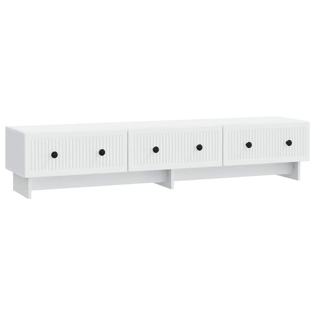 TV Cabinet White 147 x 34.5 x 30 cm Engineered Wood Lowboard Unit