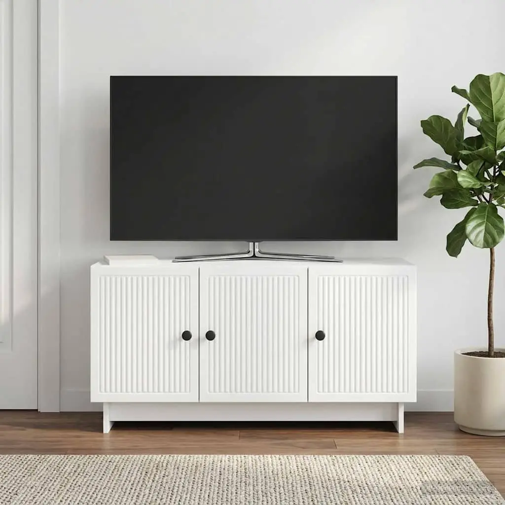 White TV Cabinet for Living Room Storage