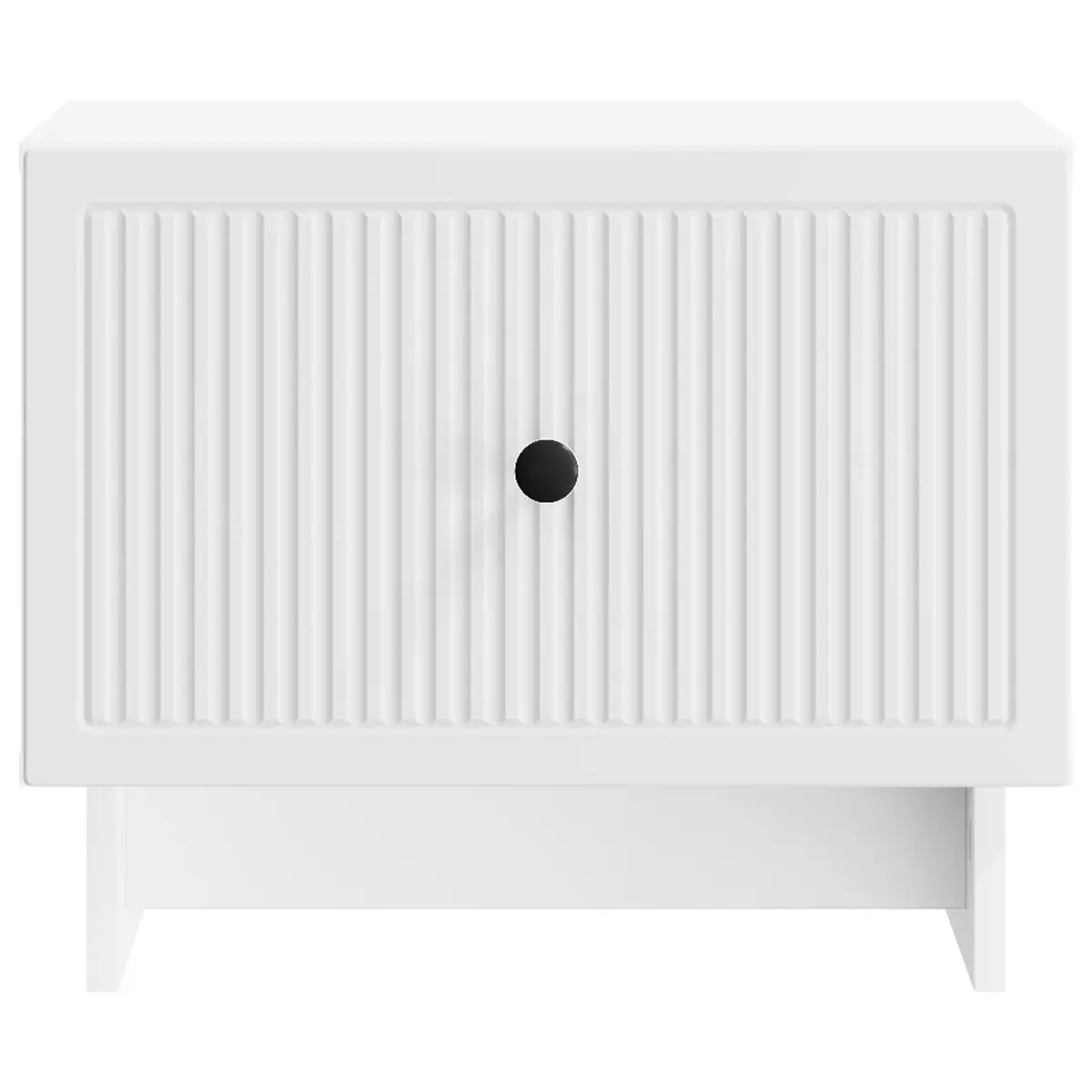 White Stripe Coffee Table with Drawer