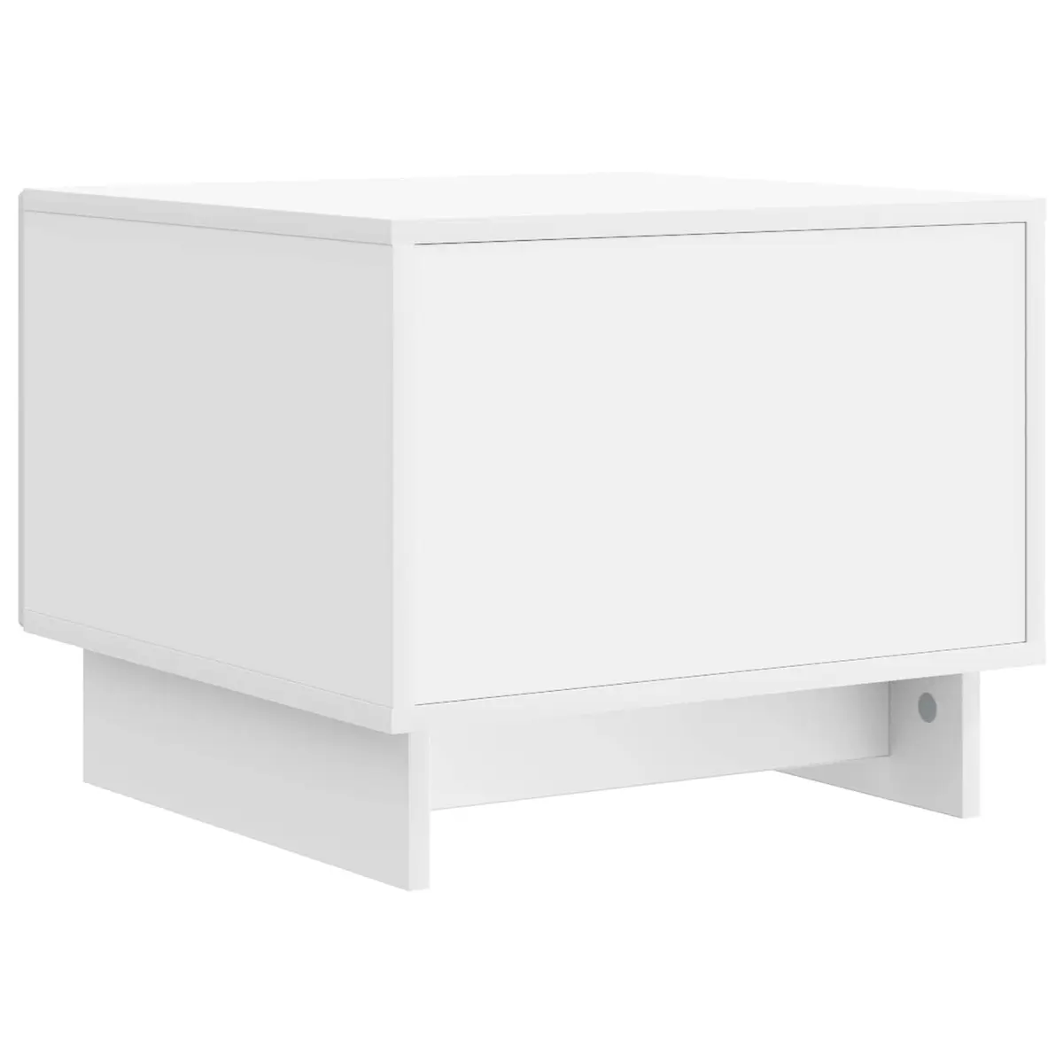 White Stripe Coffee Table with Drawer
