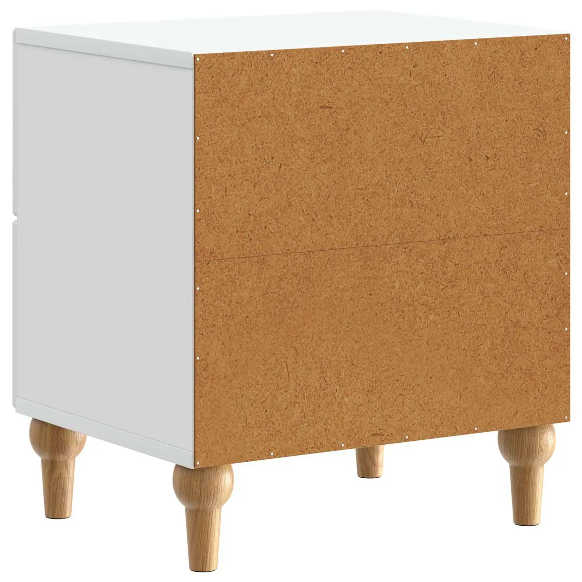 White Bedside Cabinet with Storage Drawers 43 x 34.5 x 48 cm