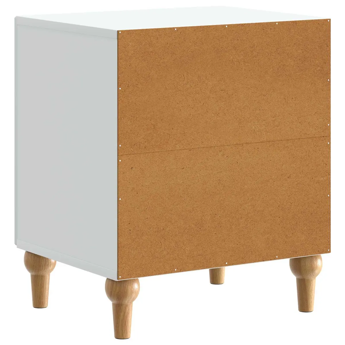 Bedside Cabinet White 43 x 34.5 x 50 cm Modern Nightstand Storage Table