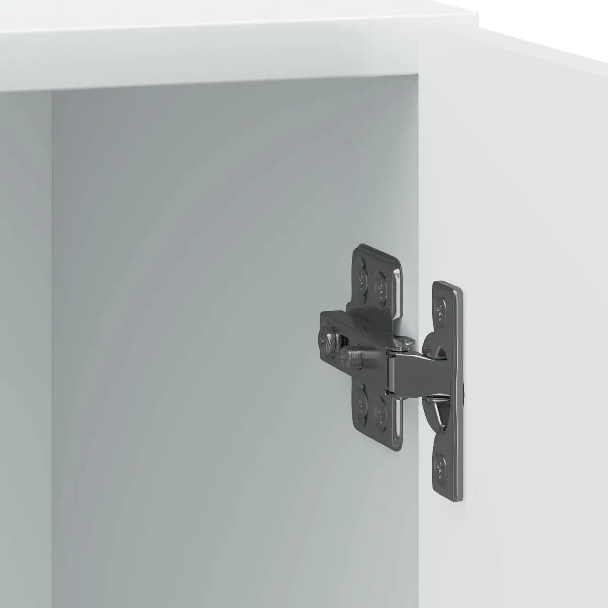 Bedside Cabinet White 43 x 34.5 x 50 cm Modern Nightstand Storage Table