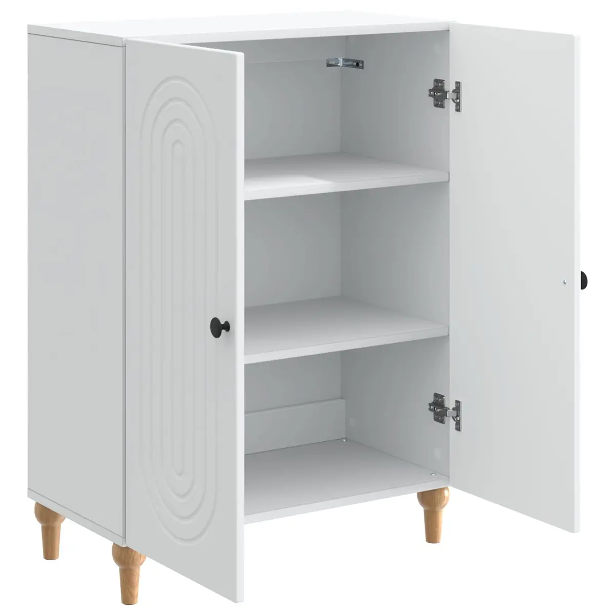White Sideboard Modern Storage Cabinet for Living Spaces
