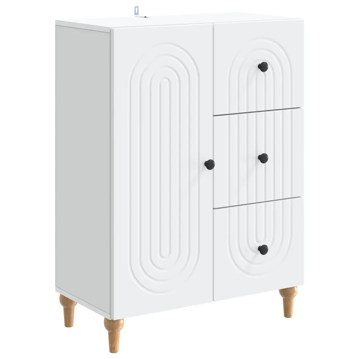 Sideboard Storage Cabinet White Modern 66 x 34.5 x 90 cm Engineered Wood
