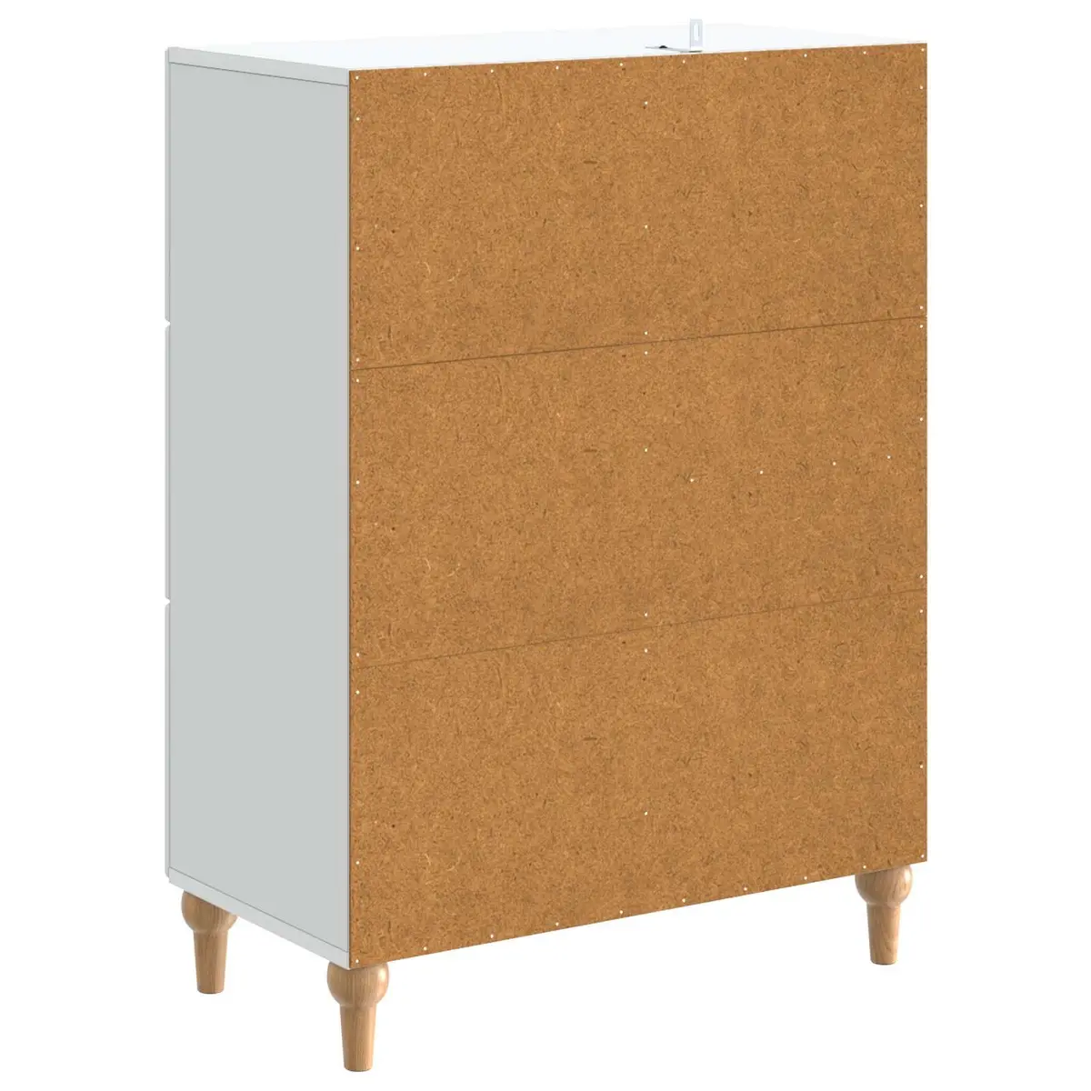 Sideboard Storage Cabinet White Modern 66 x 34.5 x 90 cm Engineered Wood