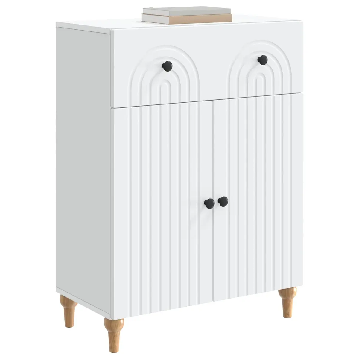 White Sideboard Cabinet for Storage 66x34.5x90cm