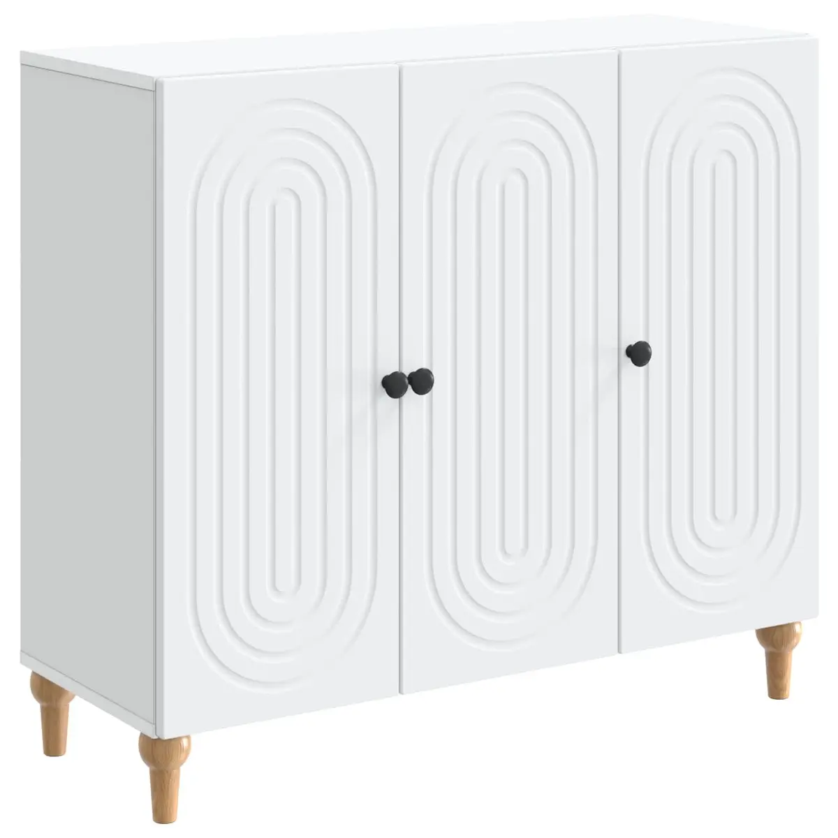Sideboard Cabinet Modern White Engineered Wood 89x34.5x80cm