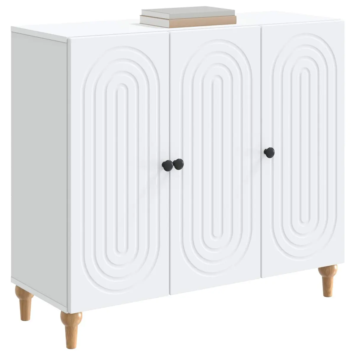 Sideboard Cabinet Modern White Engineered Wood 89x34.5x80cm