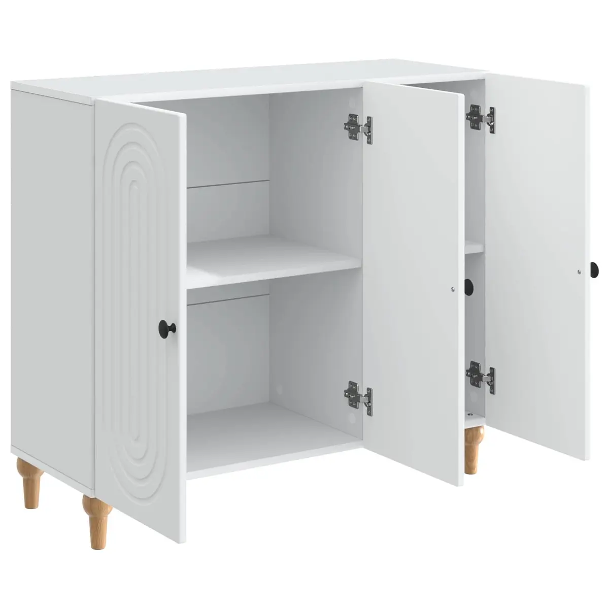 Sideboard Cabinet Modern White Engineered Wood 89x34.5x80cm