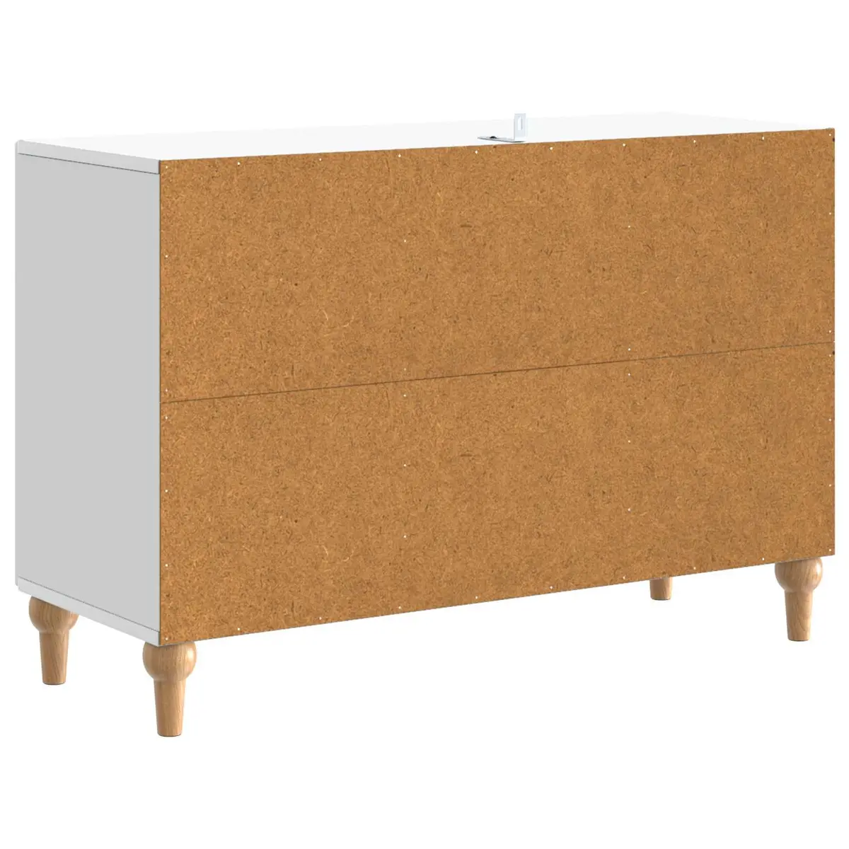 TV Cabinet White Modern Storage Unit with Drawer Engineered Wood Living Room