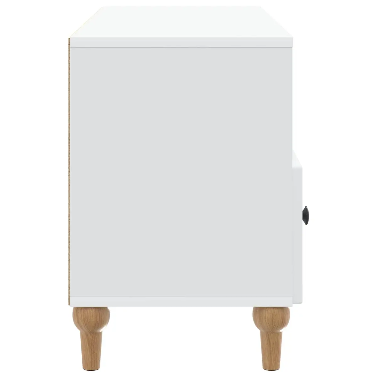 Engineered Wood TV Cabinet Modern White Storage Unit 102cm Living Room Furniture