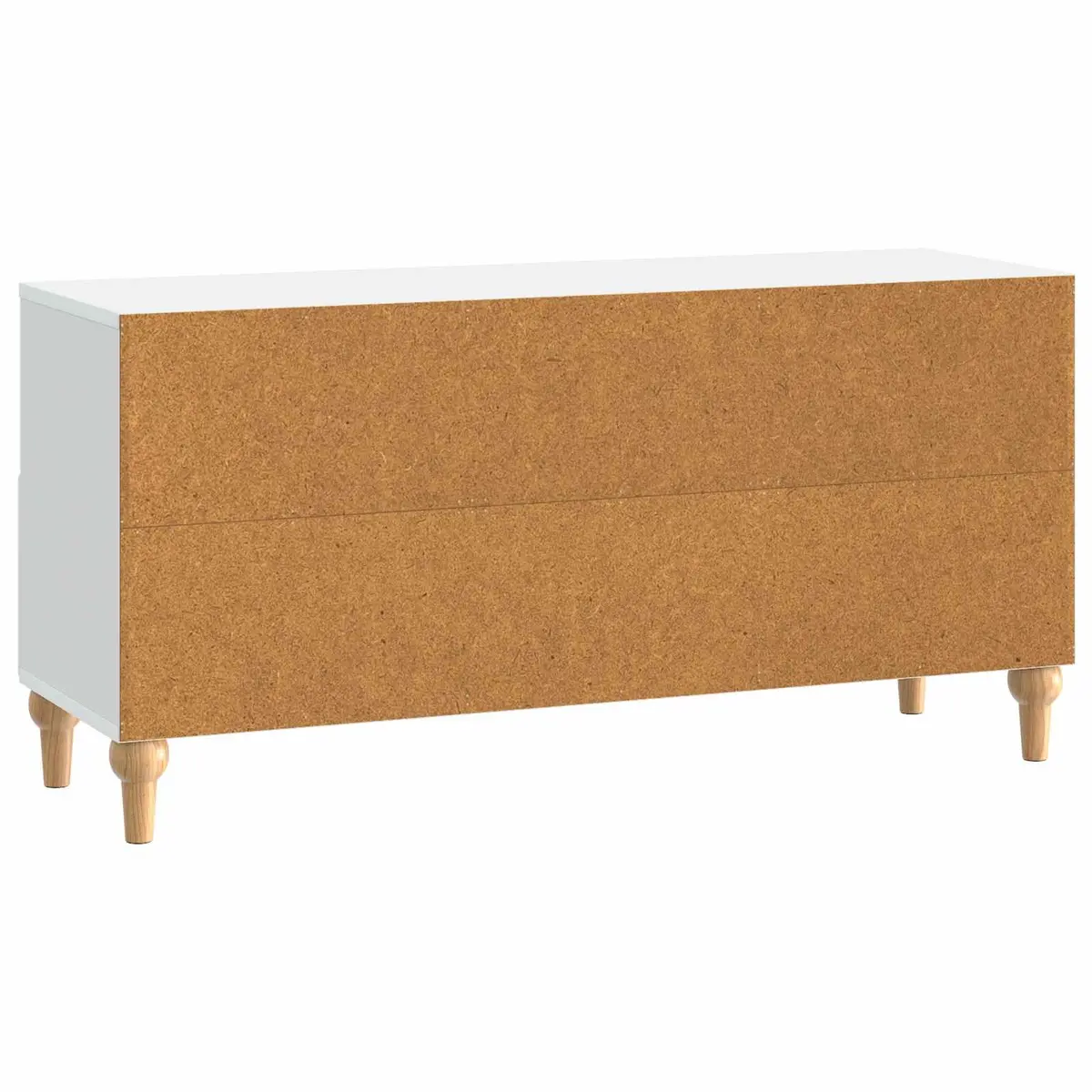 Engineered Wood TV Cabinet Modern White Storage Unit 102cm Living Room Furniture